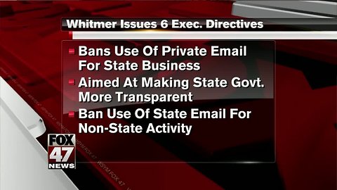 Whitmer bans use of private email for state business