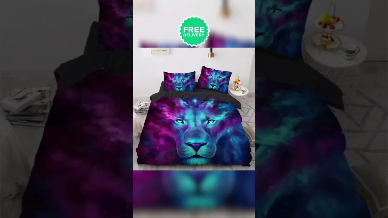 3D Digital Printing Wolf Bedding Four-piece Set #shorts #3d #lifestyle