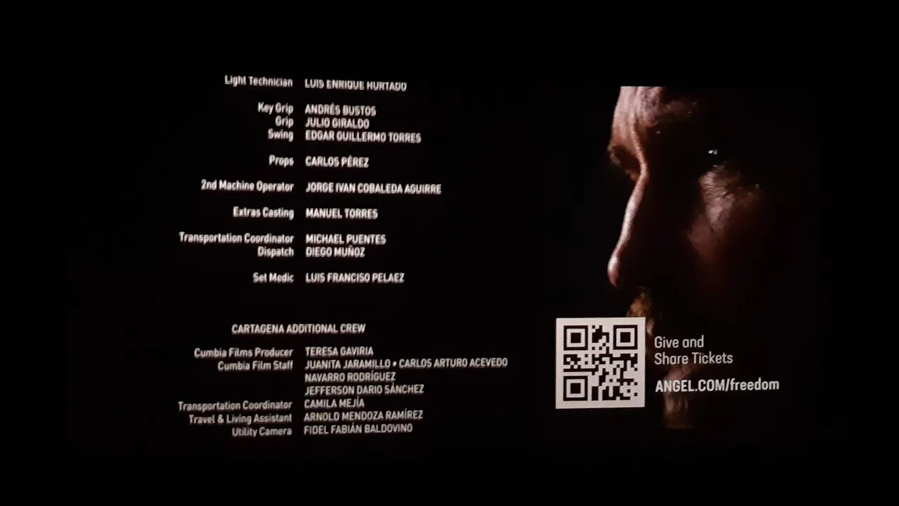 The "Sound of Freedom" film special message - shown at the very end of the showing
