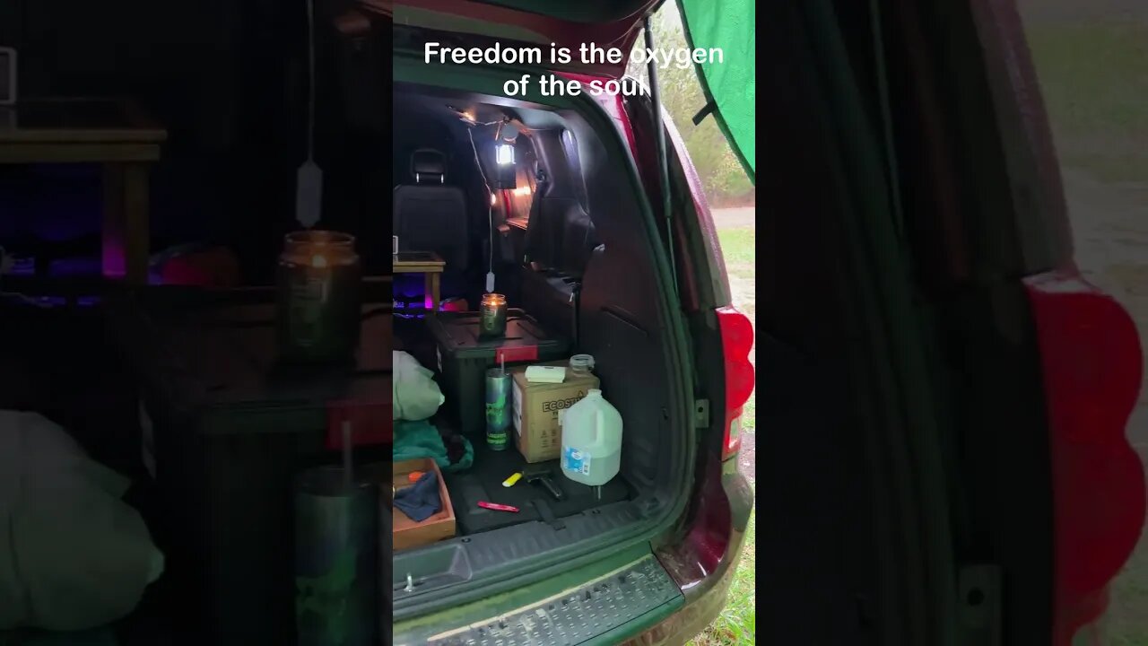 Van Camping in RAIN Storm