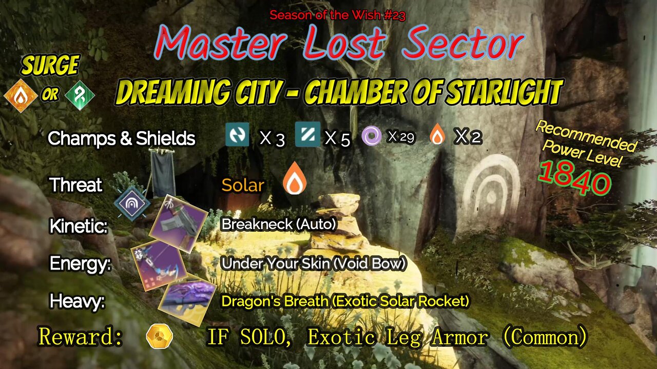 Destiny 2 Master Lost Sector: Dreaming City - Chamber of Starlight on my Arc Warlock 4-21-24