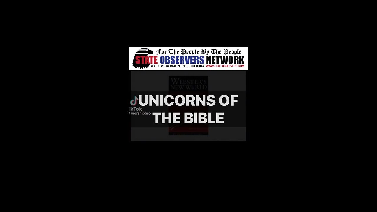 Unicorns of the Bible - The true definition of unicorns revealed This is one of the many examples