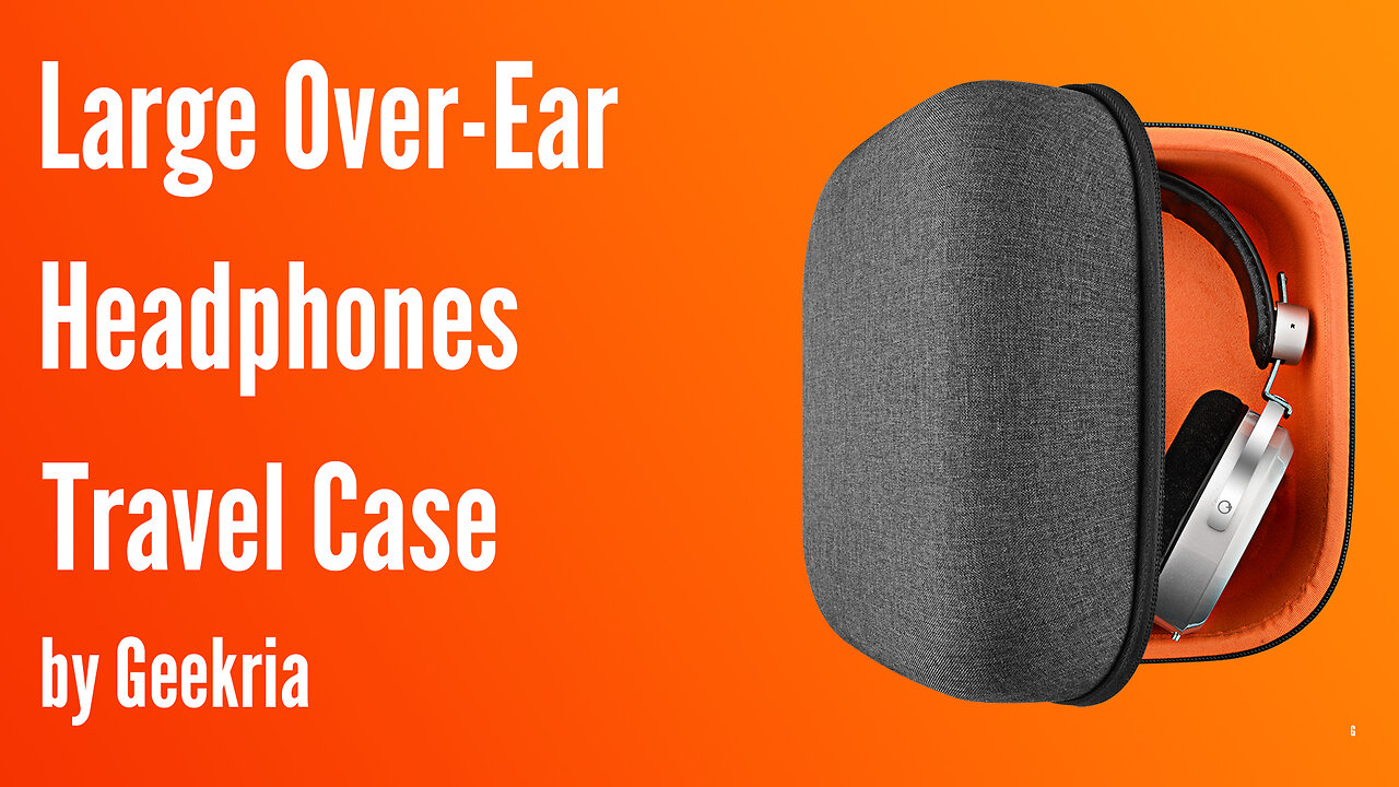 Large Over-Ear Headphones Travel Case, Hard Shell Headset Carrying Case | Geekria