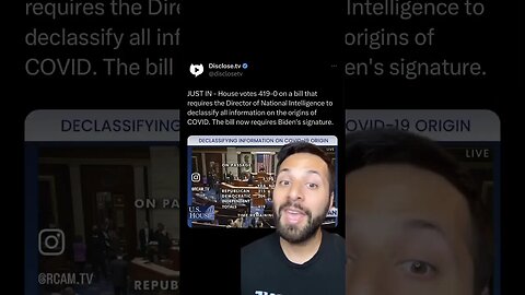 The House voted to declassify all intel on the origins of Covid-19 👀