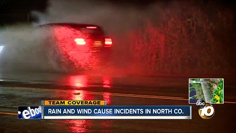Rain totals highest in North County