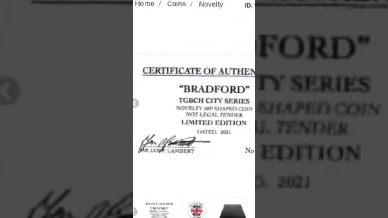 #RARE #ORIGINAL #BRADFORD #EURO #2021 #SERIES WITH #COA OF 100 #ChangeChecker com #investincoins