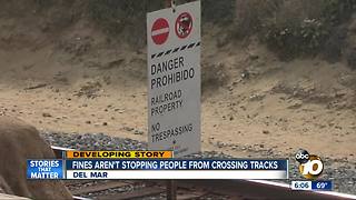 Fines aren't stopping people from crossing tracks