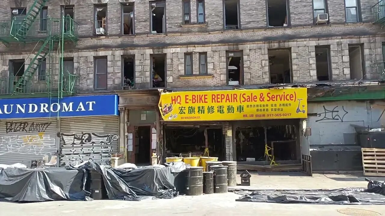 80 Madison Street Fire E bike aftermath