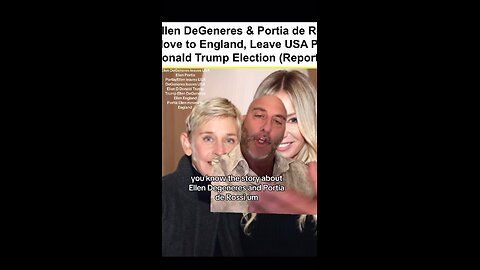 Ellen DeGeneres leaves the USA and move to England