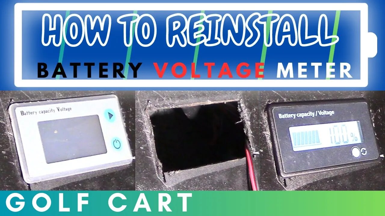 GOLF CART BATTERY VOLTAGE METER INSTALLATION/REINSTALLATION