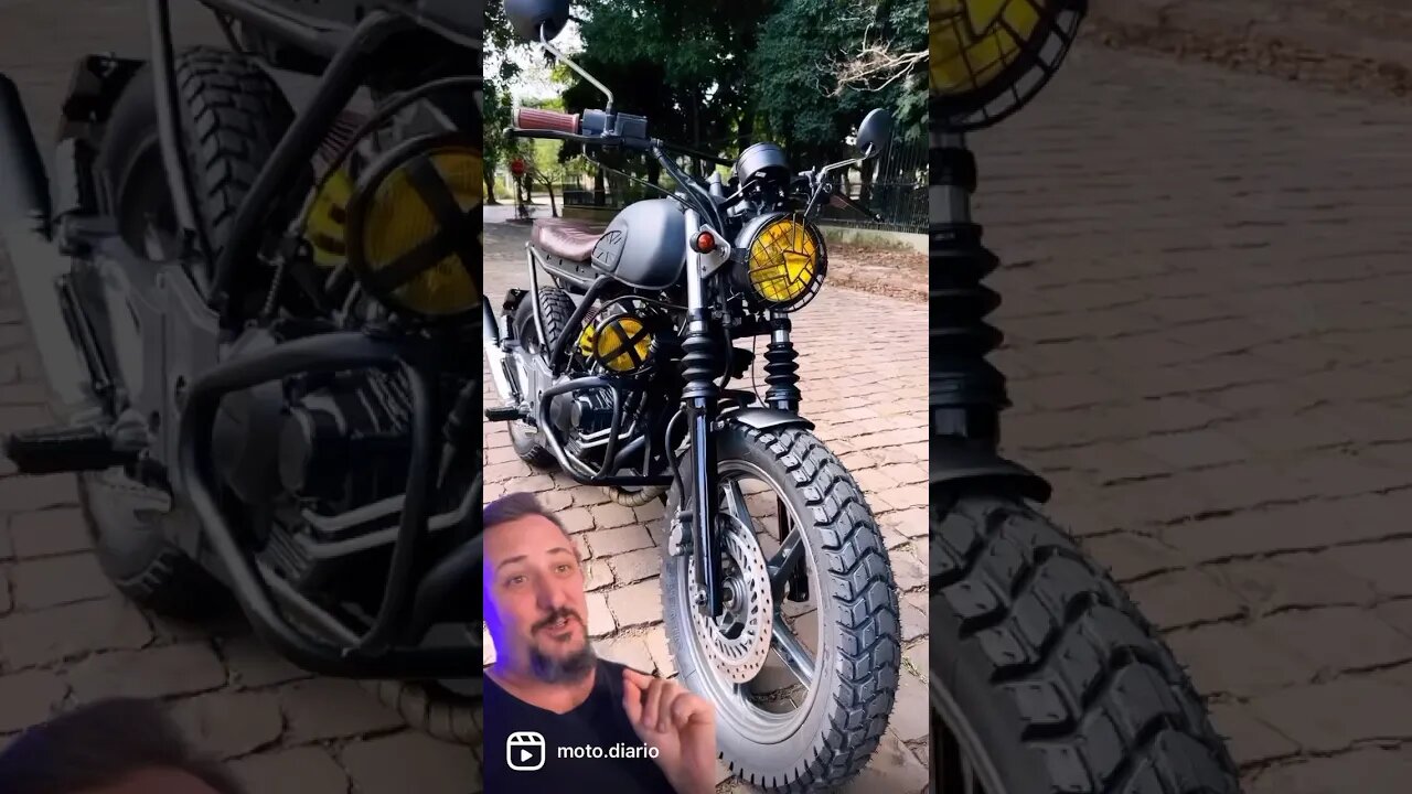 Honda Twister 250 scrambler saindo do forno