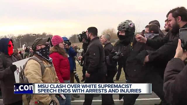 Violence erupts at white nationalist Richard Spencer's Michigan State University speech