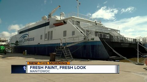 Lake Express Ferry celebrates 15th anniversary with fresh coat of paint; official launch Wednesday