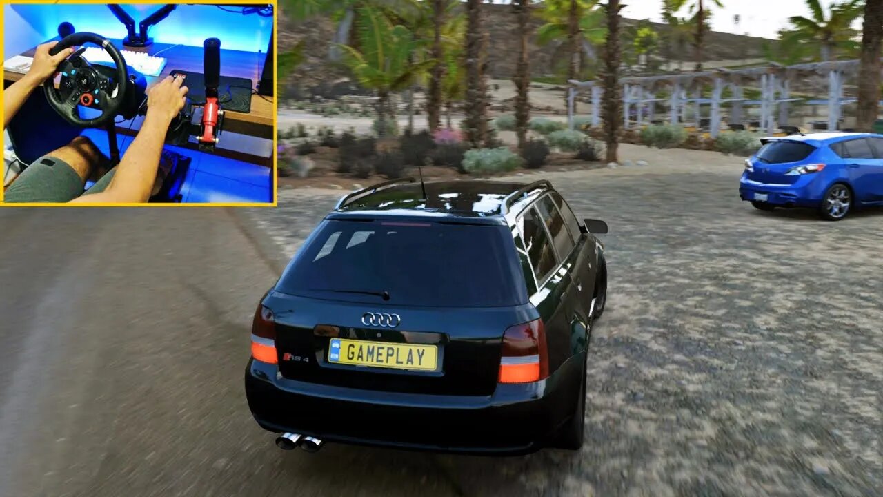 Forza Hoizon 5 Audi RS 4 Avant 2001 Gameplay Steering Wheel