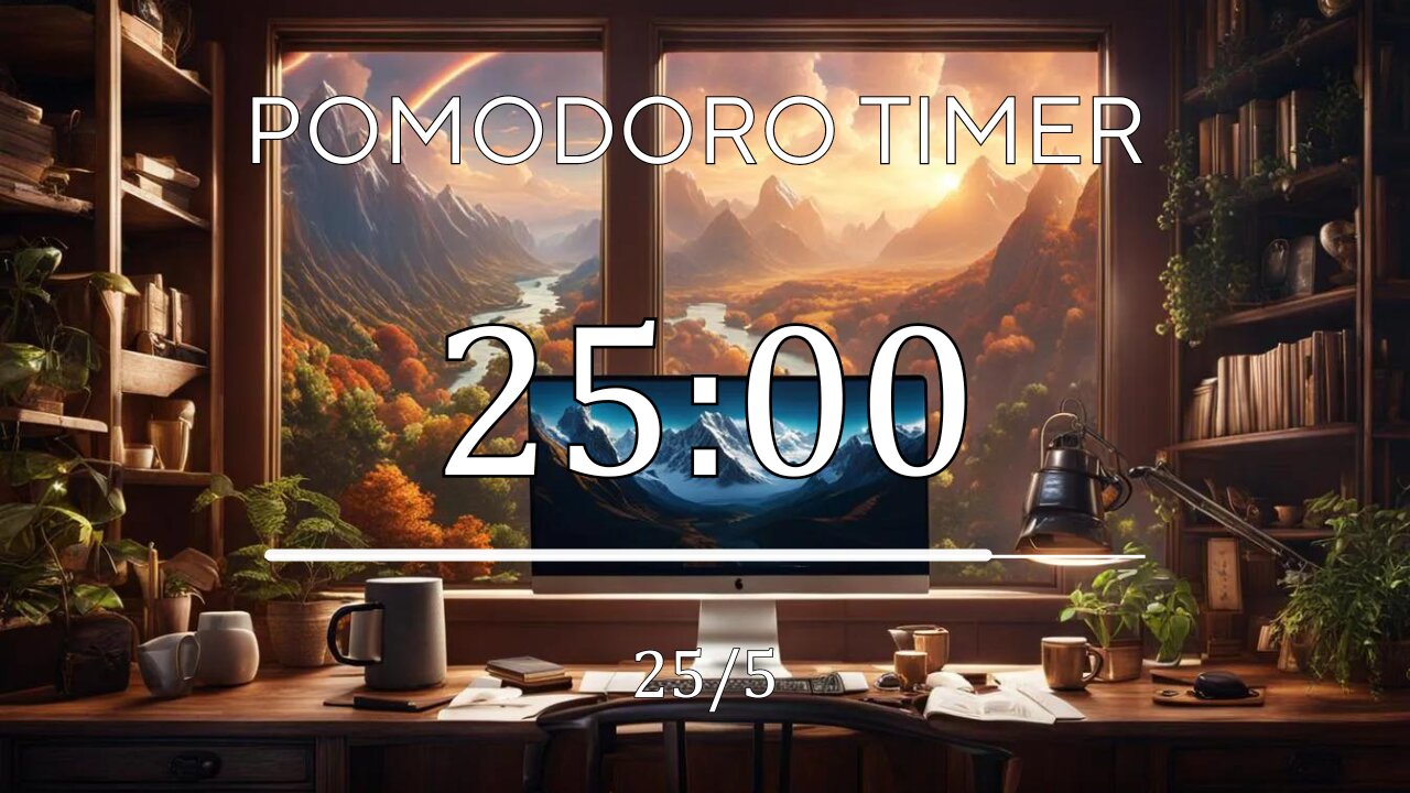 25/5 Pomodoro Technique 🌈 Lofi + Frequency for Relaxing, Studying and Working 🌈