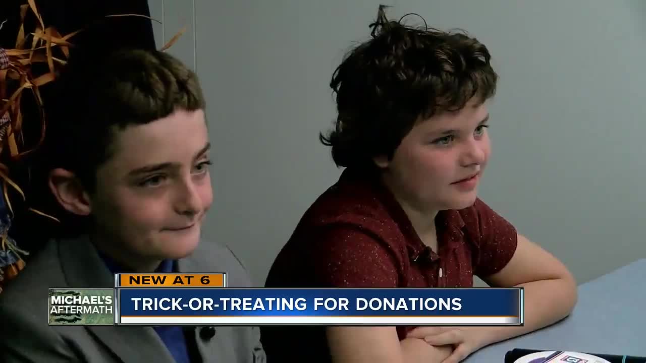 Sarasota students trick or treat to help hurricane victims