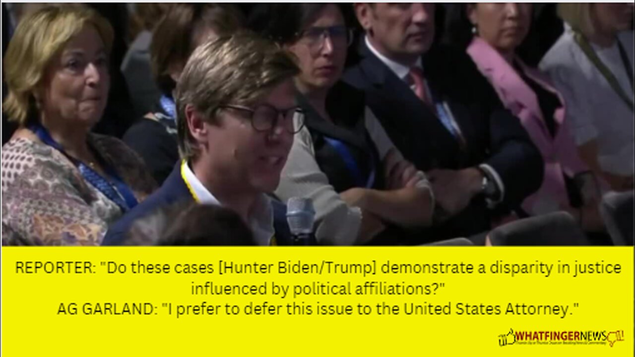 REPORTER: "Do these cases [Hunter Biden/Trump] demonstrate a disparity in justice influenced