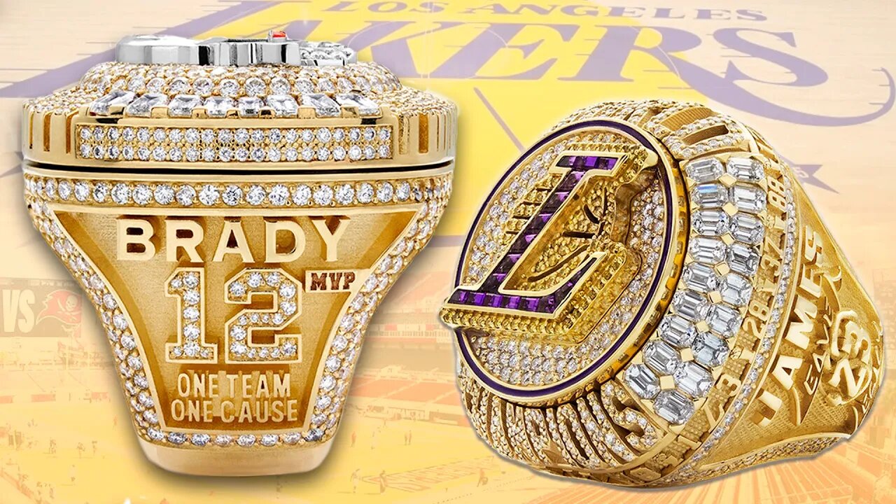 TOM BRADY AND LEBRON JAMES CHAMPIONSHIP RINGS WORTH MILLIONS!
