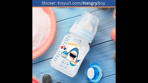 Hungry Baby Boy Milk Bottle