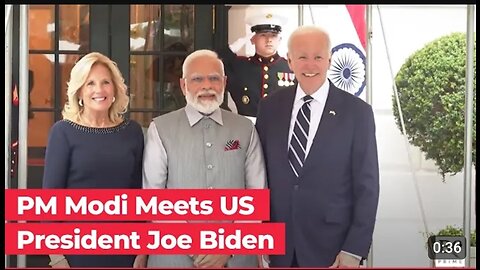 U. S president Biden and the First Lady warmly welcomed PM Modi at the white House.