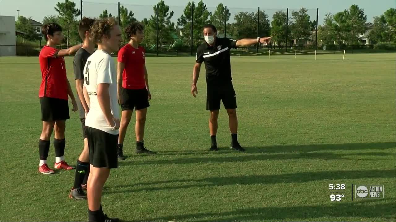 Martín Gramática safely leads youth soccer teams back to the field