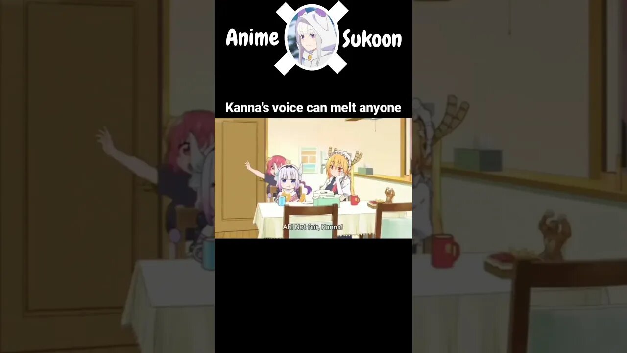 Kanna's voice can melt anyone #cuteanime #animefunny