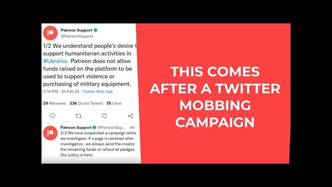 Patreon takes down Pro Ukraine humanitarian charity