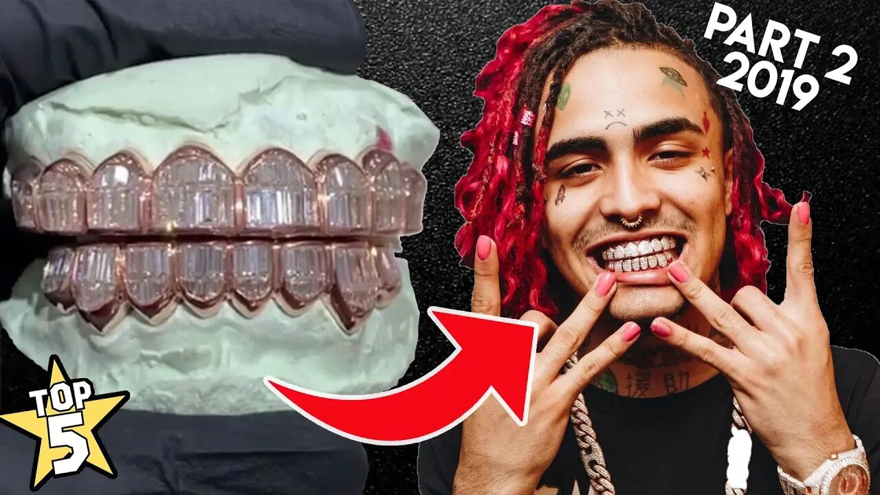 Top 5 | Rappers Grillz 2019 | Part 2 | ( Lil Pump, Lil Uzi Vert, NLE Choppa )
