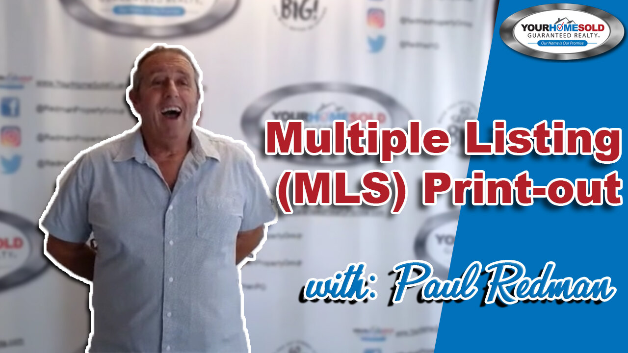 Multiple Listing (MLS) Print-out | Paul Redman