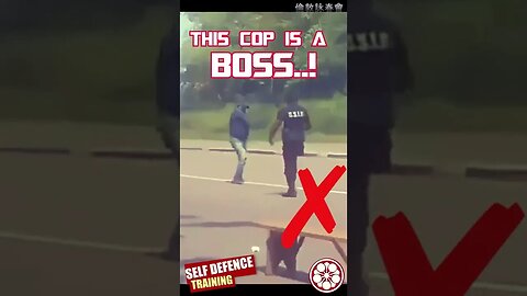 POLICE Officer HIP THROWS BAD GUY Like BOSS #Shorts