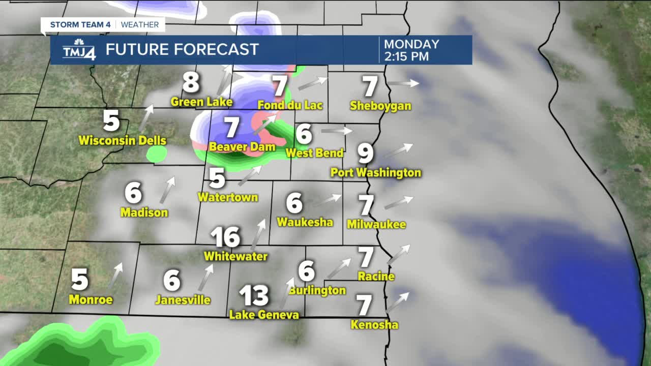 Breezy, chilly start to the week