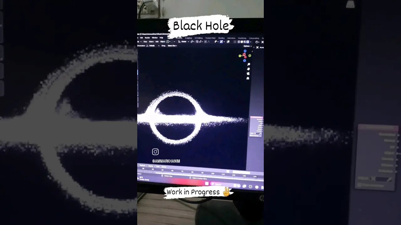 Work in Progress #blackhole #blender #blendercommunity #blenderartwork #blenderanimation