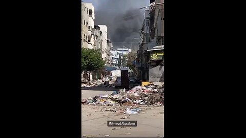 آليات الاحتلال تطلق النار والقذائف باتجاه مدارس ابو زيتون واندلاع حرائق في المدارس جباليا شمال القطا