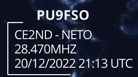 Contato DX CE2ND Neto, 20/12/2022 - 28.470MHZ - Banda de 10M