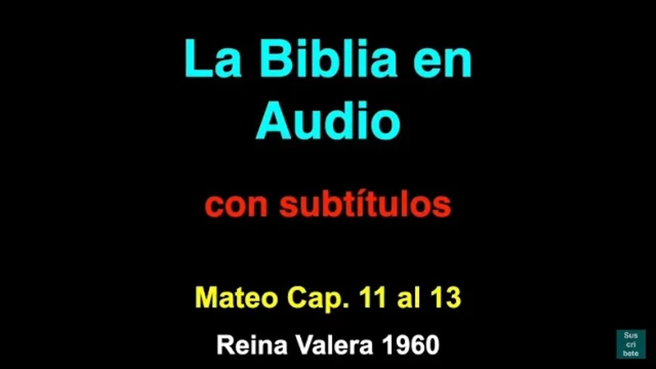 La Biblia en Audio - Mateo Cap. 11 al 13 - Con subtítulos