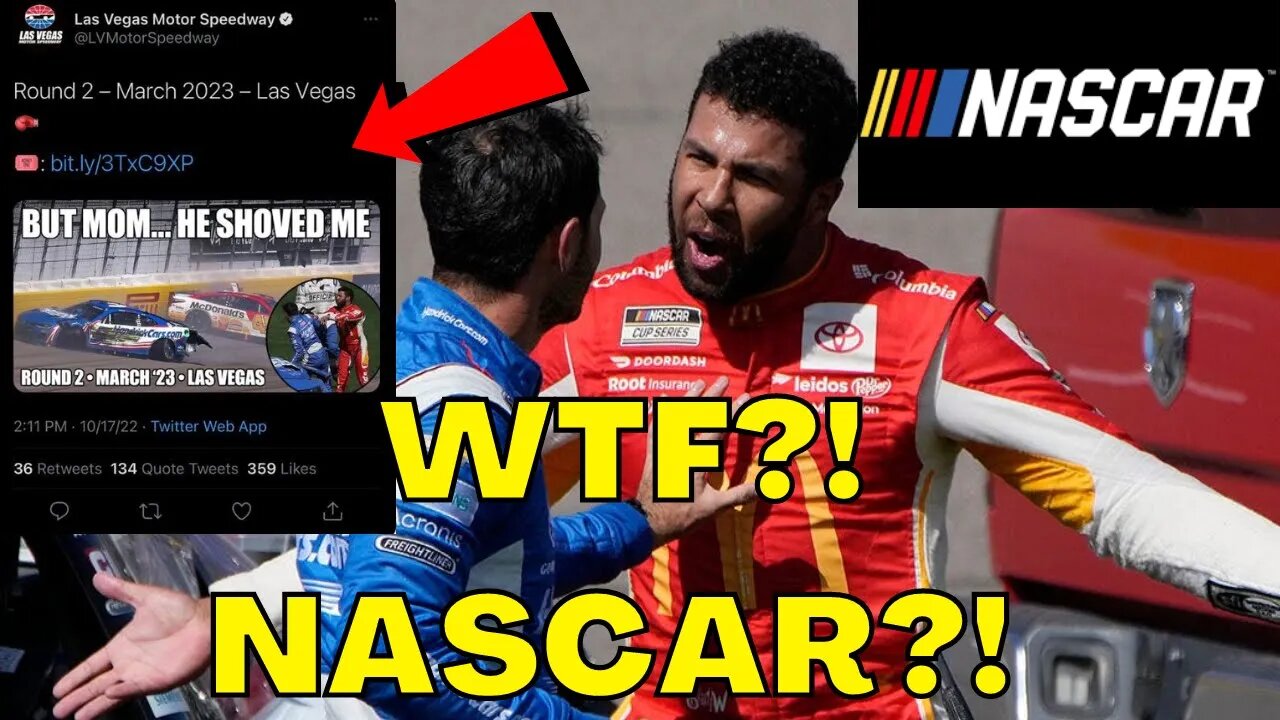 Las Vegas Speedway DISGUSTINGLY PROMOTES NASCAR RACE With Bubba Wallace Kyle Larson CRASH!