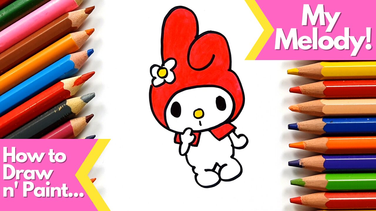 How to draw and paint My Melody Sanrio