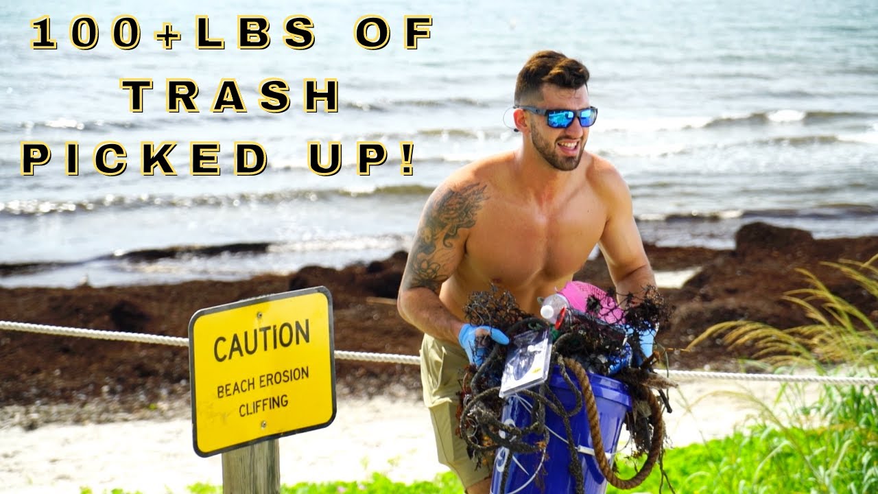 100+ POUNDS OF TRASH PICKED UP (BEACH CLEAN UP)