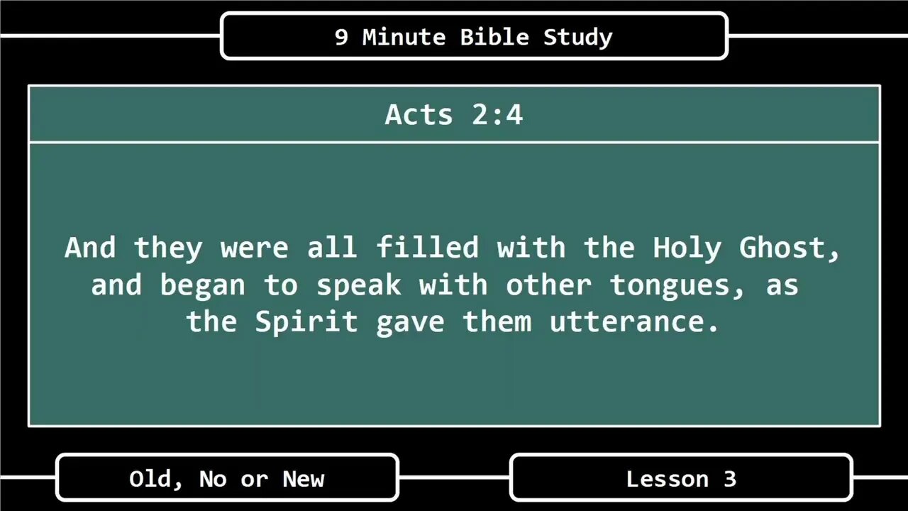 9 Minute Bible Study
