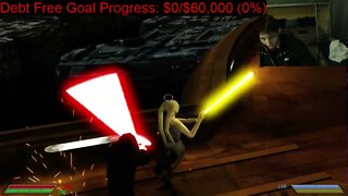 Mace Windu VS Kylo Ren In A Battle With Live Commentary In Star Wars Jedi Knight Jedi Academy