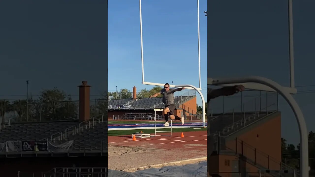 15.55m (51’) 4-bound, 12.50m (41’) short approach triple jump, & lifts. #trackandfield