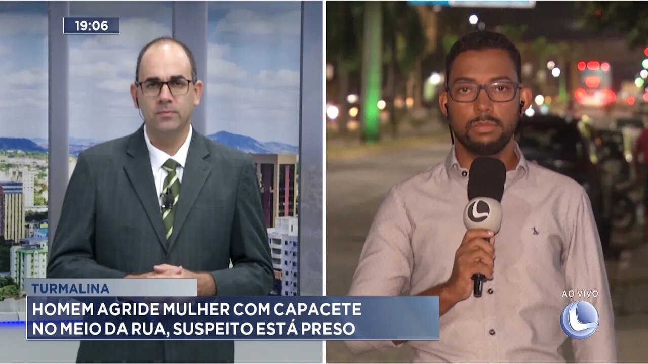 Turmalina: Homem Agride Mulher com Capacete no Meio da Rua, Suspeito está Preso.