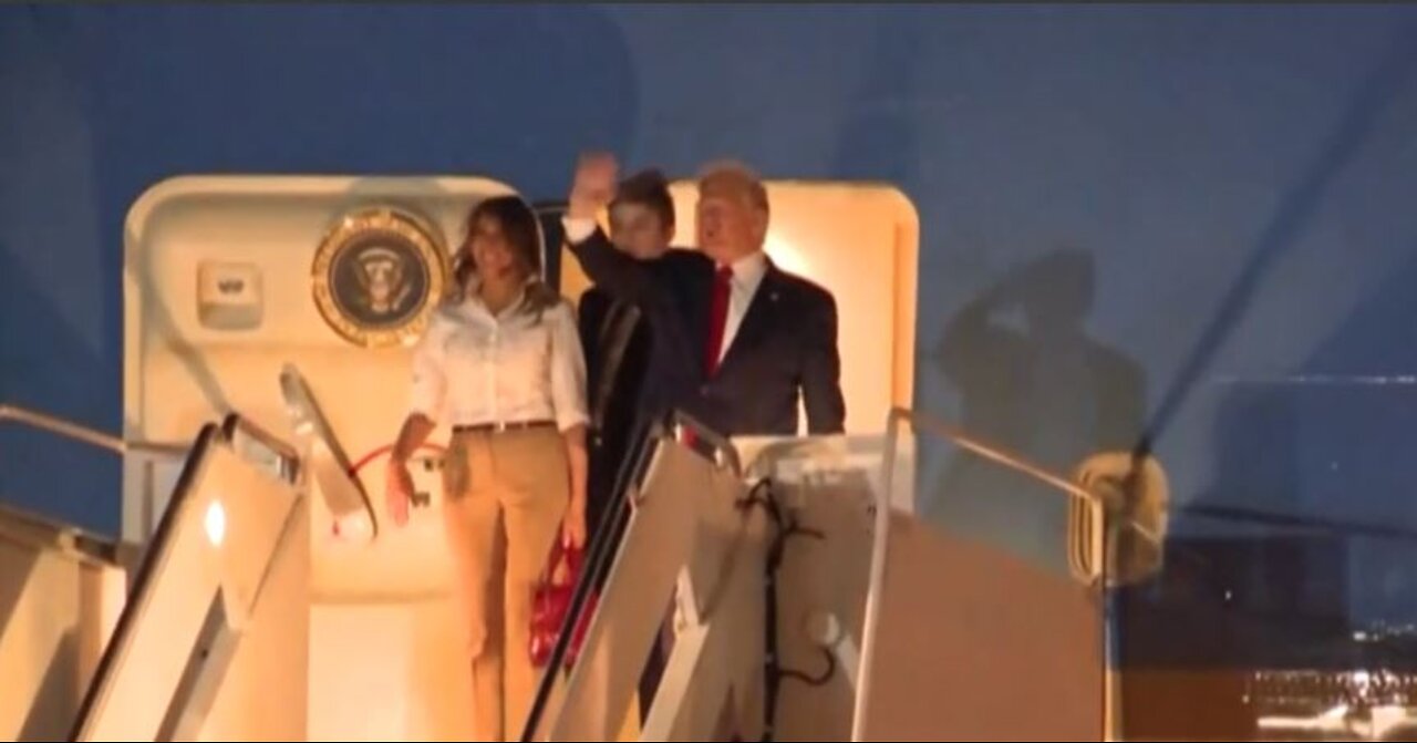 President Trump arrives in Palm Beach County