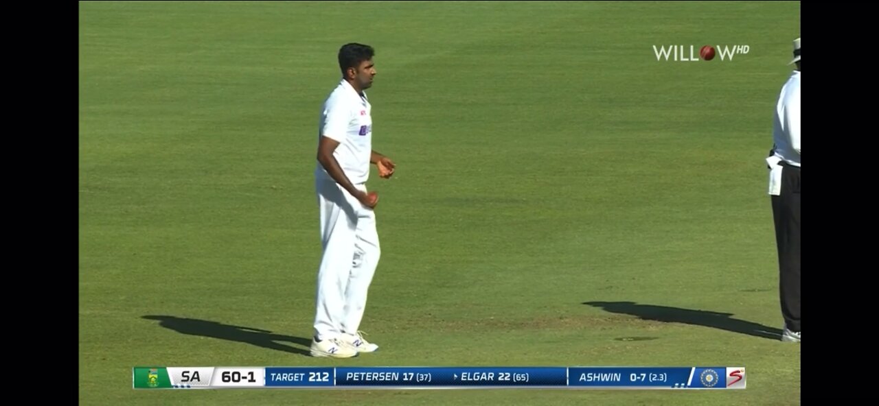 Dean Elgar lbw Ashwin overturned by ball tracking shocker