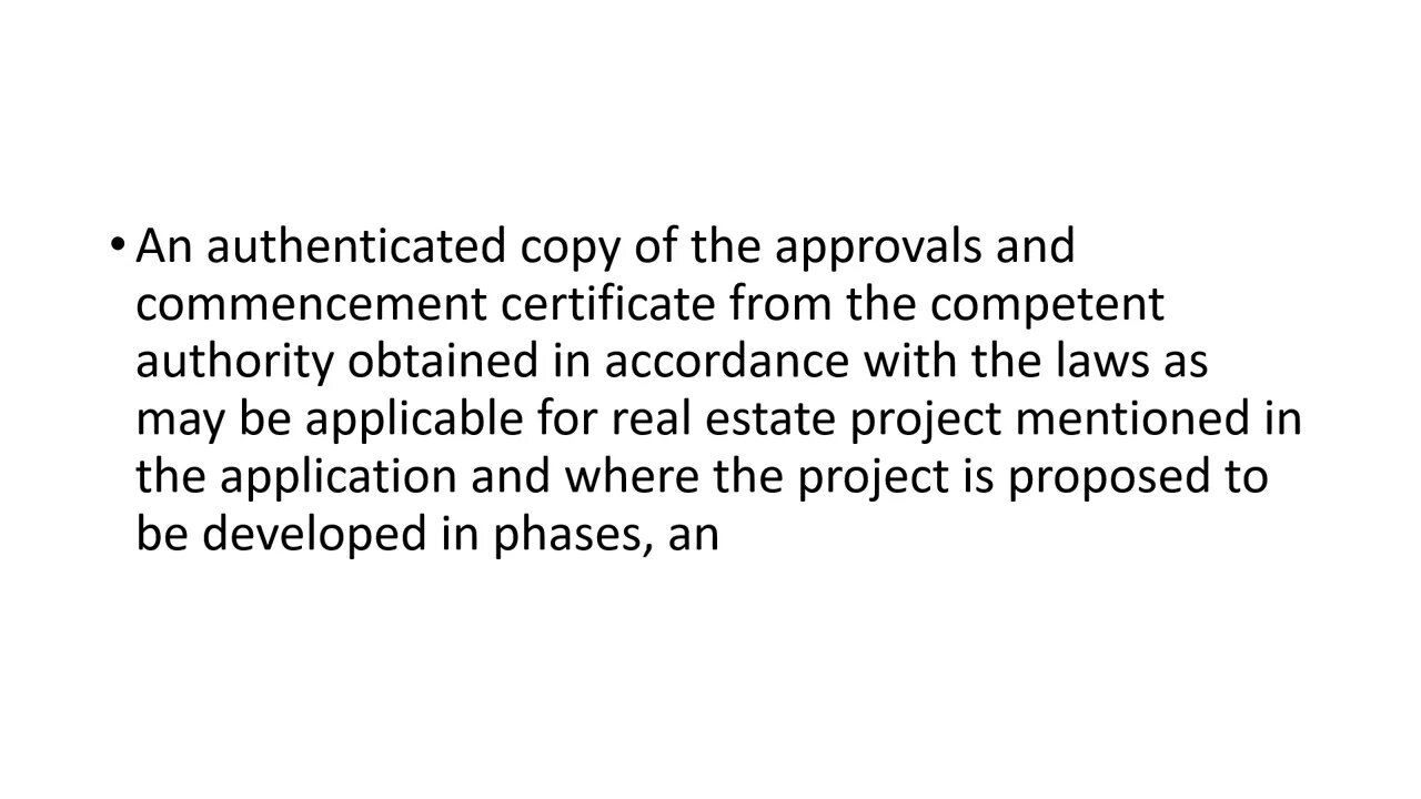 RERA Project Registration | Documents Checklist