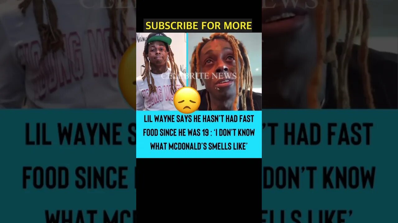 LiL WAYNE SAYS HE HASN'T HAD FAST FOOD SINCE HE WAS 19 😳