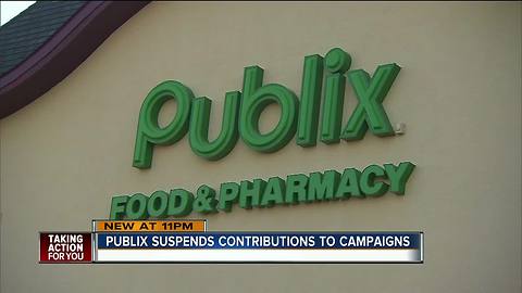 Publix suspends corporate funded political contributions after community backlash