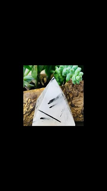 TOURMALATED QUARTZ PYRAMID - MEDIUM