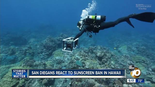 San Diegans react to sunscreen ban in Hawaii