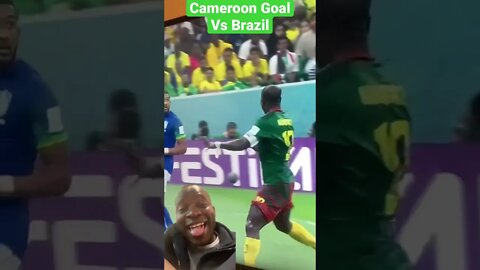 Cameroon 1-0 vs Brazil | Vincent Aboubakar Goal + Red Card #Shorts | African Reaction